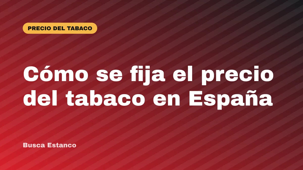 Cómo se fija el precio del tabaco en España